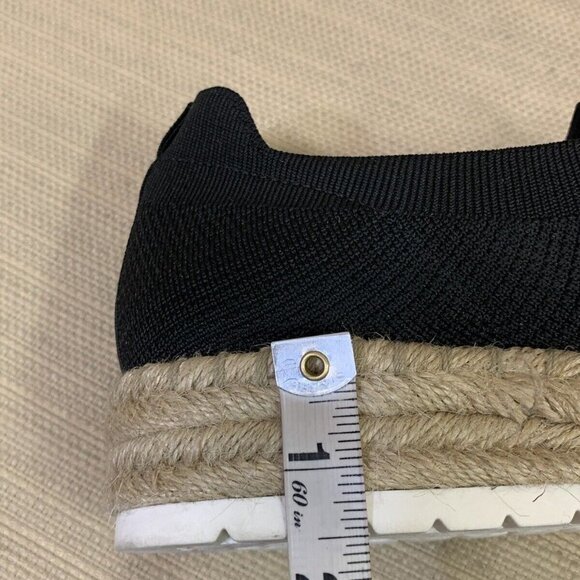 Adrienne Vittadini NIKO Black Slip On Stretch Fabric Espadrille shoes ladies 9.5 - Picture 7 of 9